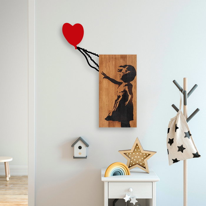 Wallity Banksy - 15 Escultura de pared de madera y metal Wallity Banksy - 15 Escultura de pared de madera y metal